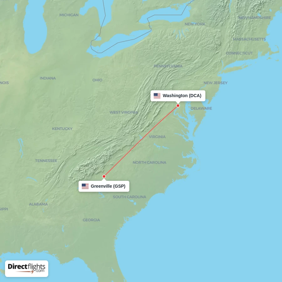 GSP - DCA route map