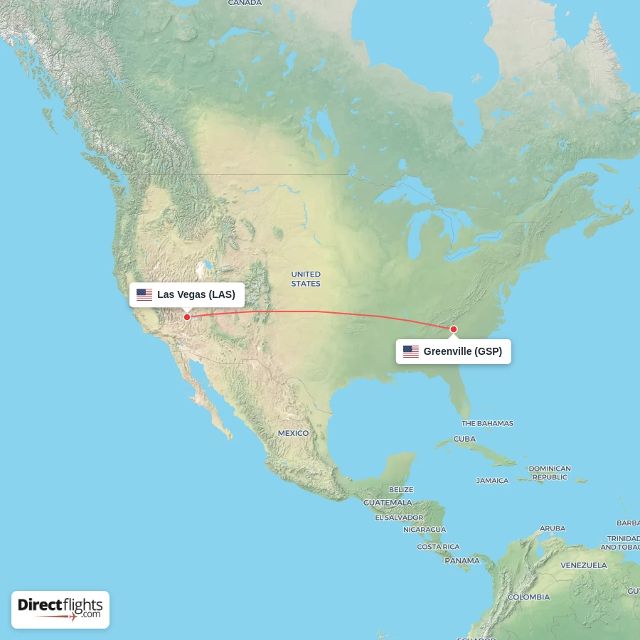 GSP - LAS route map
