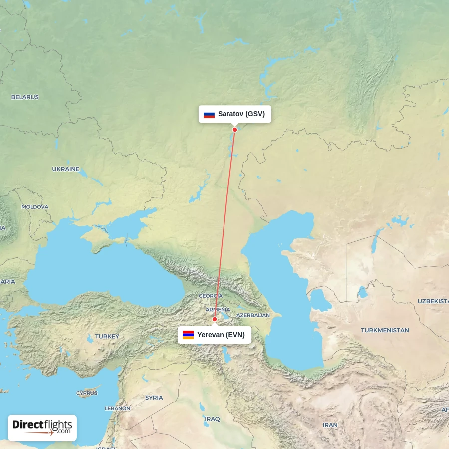 GSV - EVN route map