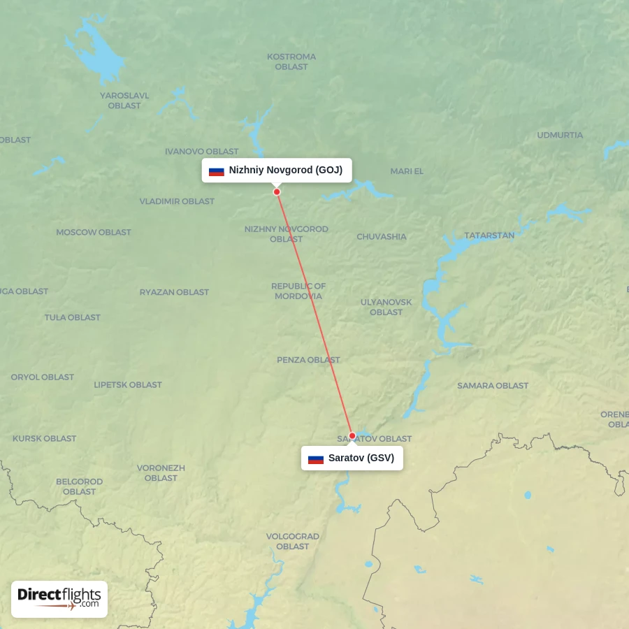 GSV - GOJ route map
