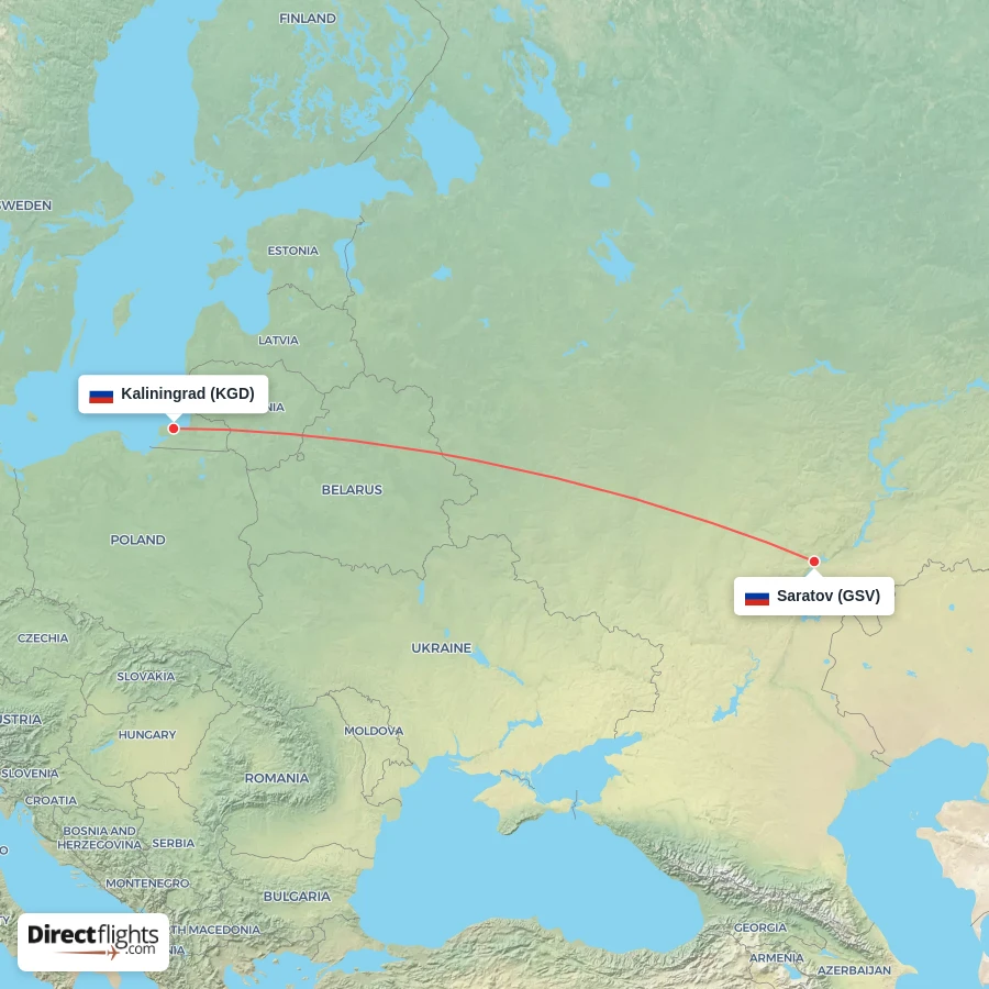 GSV - KGD route map