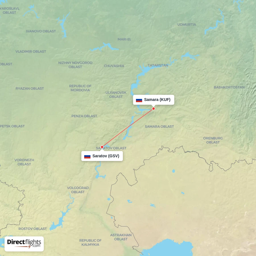 GSV - KUF route map