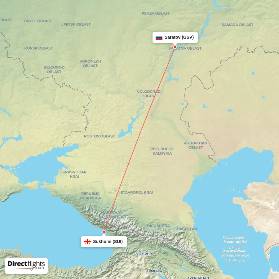 GSV - SUI route map