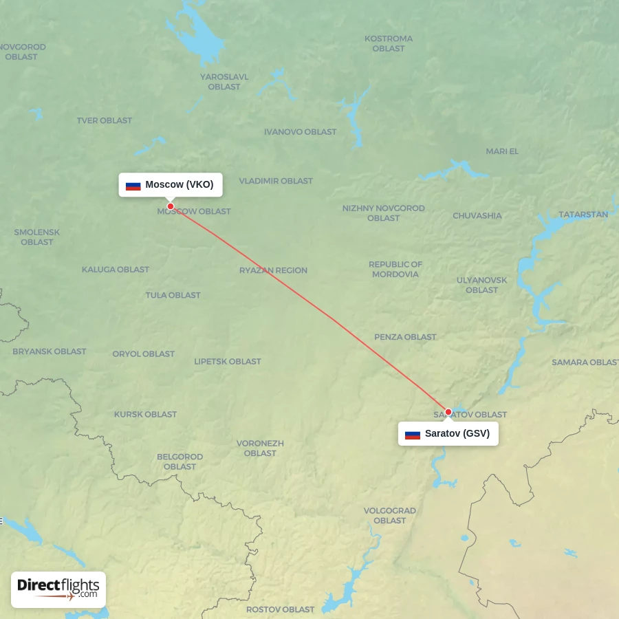 GSV - VKO route map