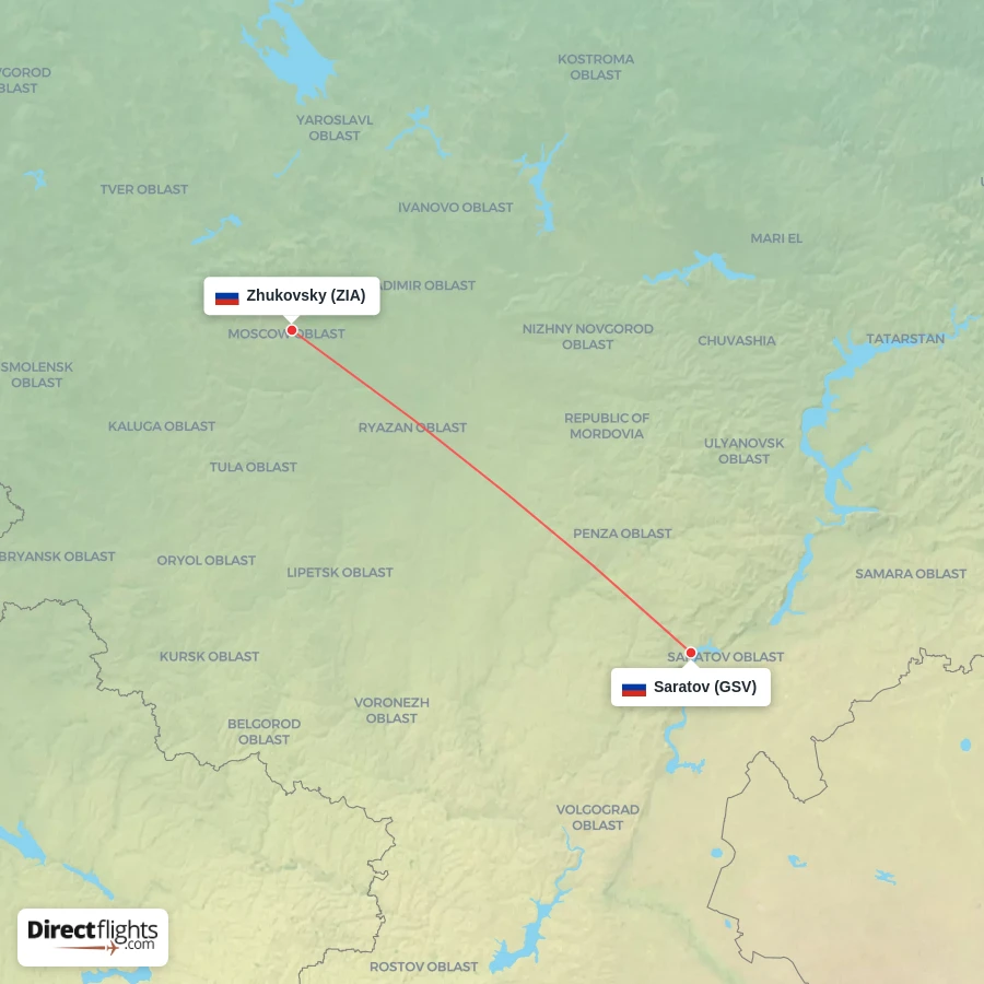 GSV - ZIA route map