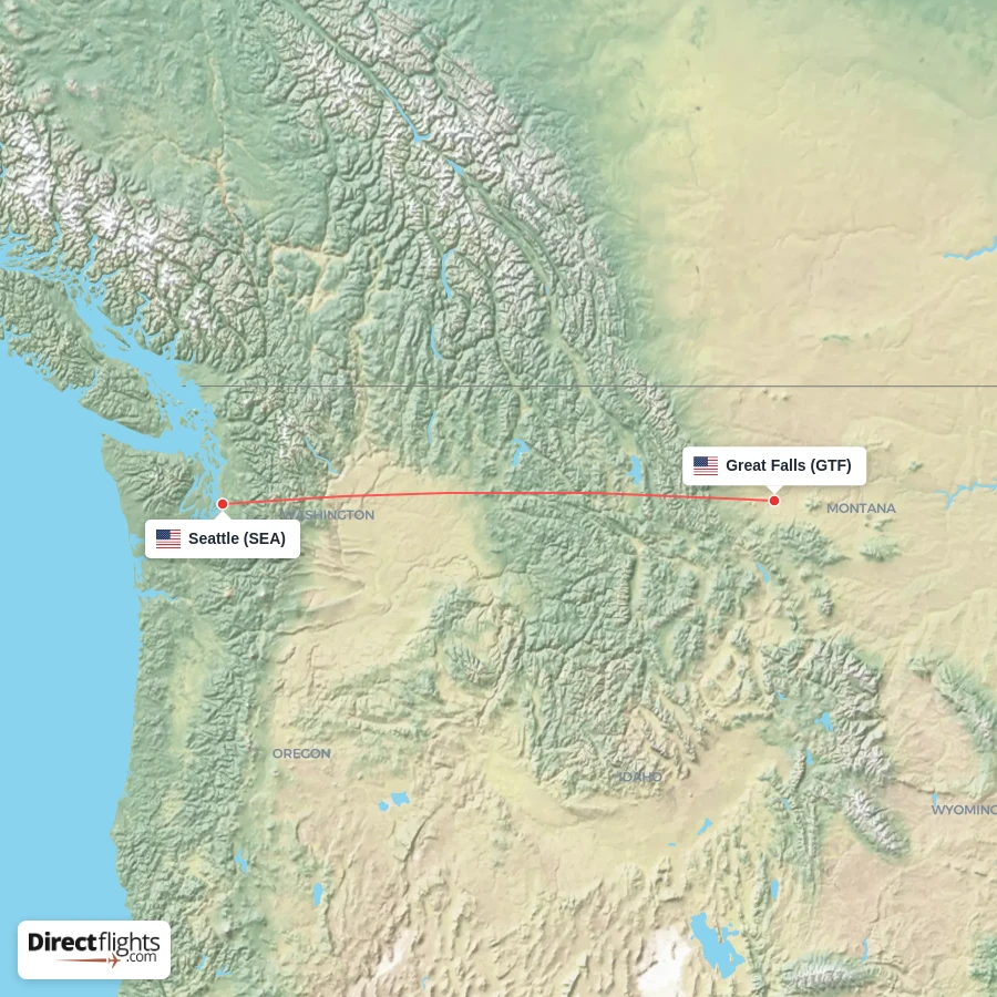 GTF - SEA route map