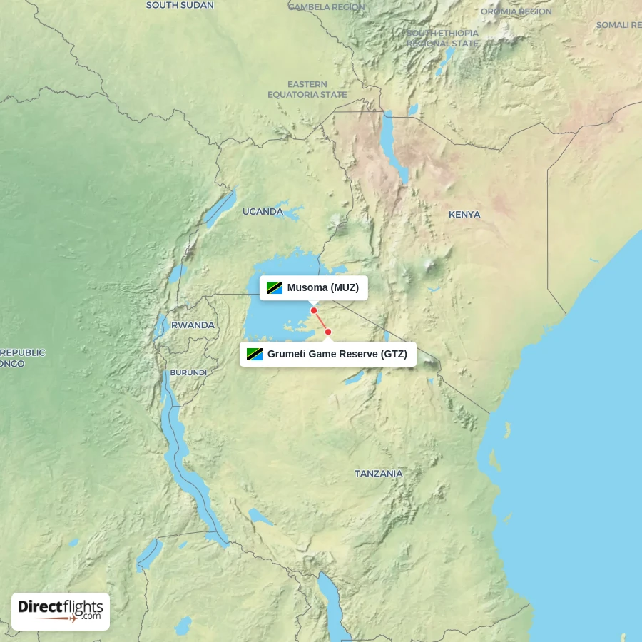 GTZ - MUZ route map