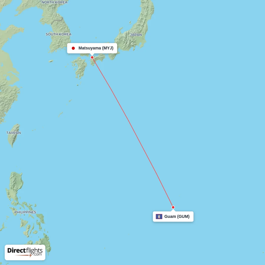 GUM - MYJ route map