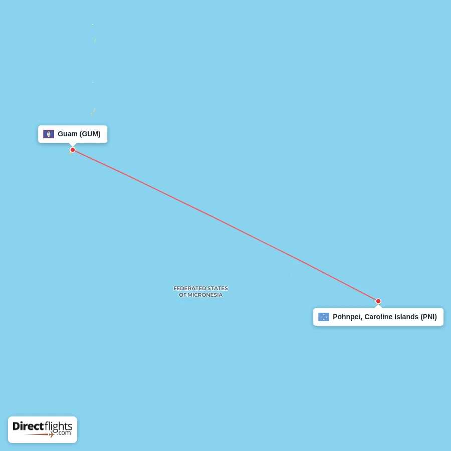 GUM - PNI route map
