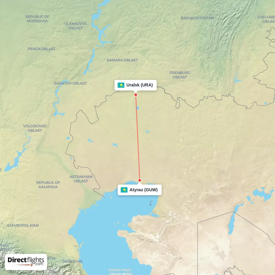 GUW - URA route map
