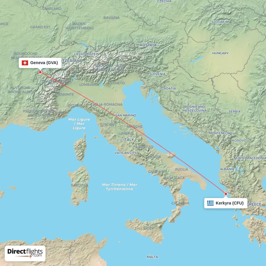 GVA - CFU route map