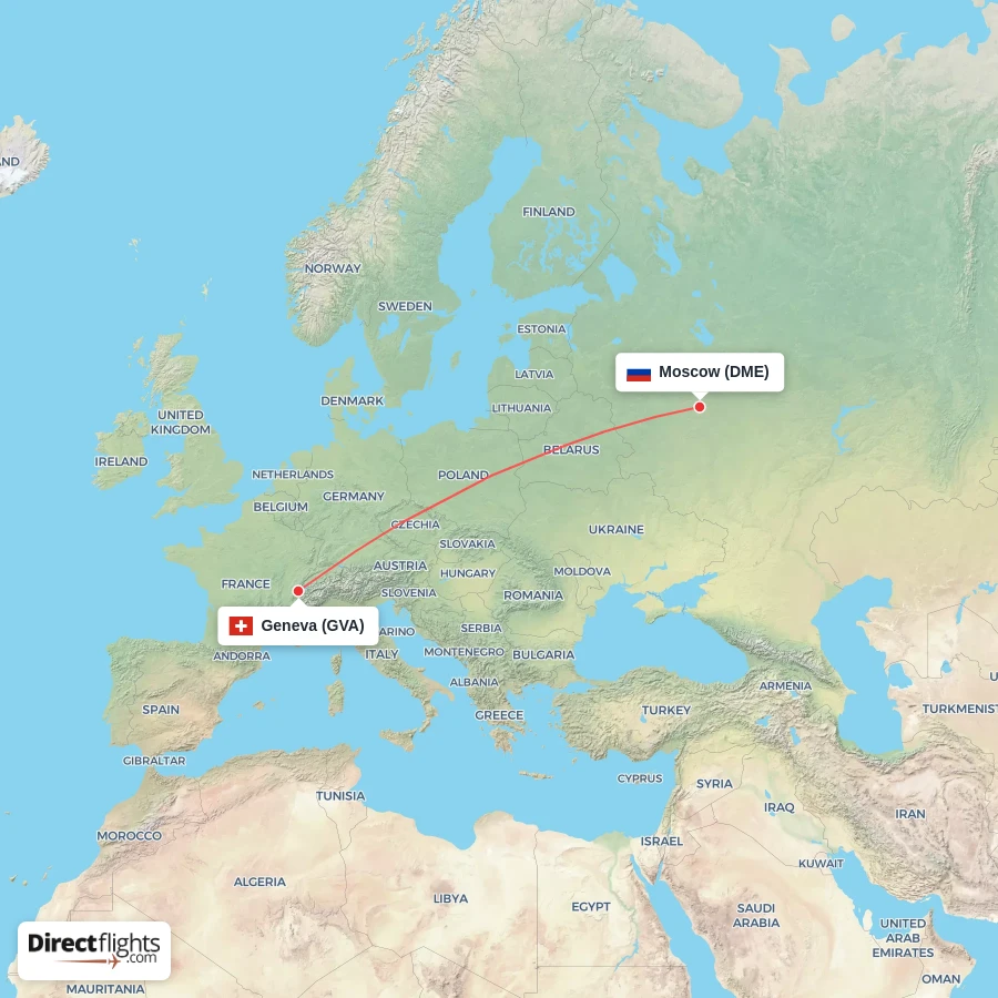 GVA - DME route map
