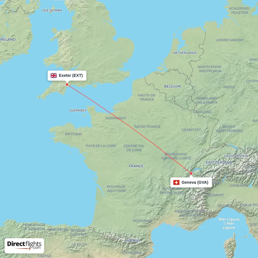 GVA - EXT route map
