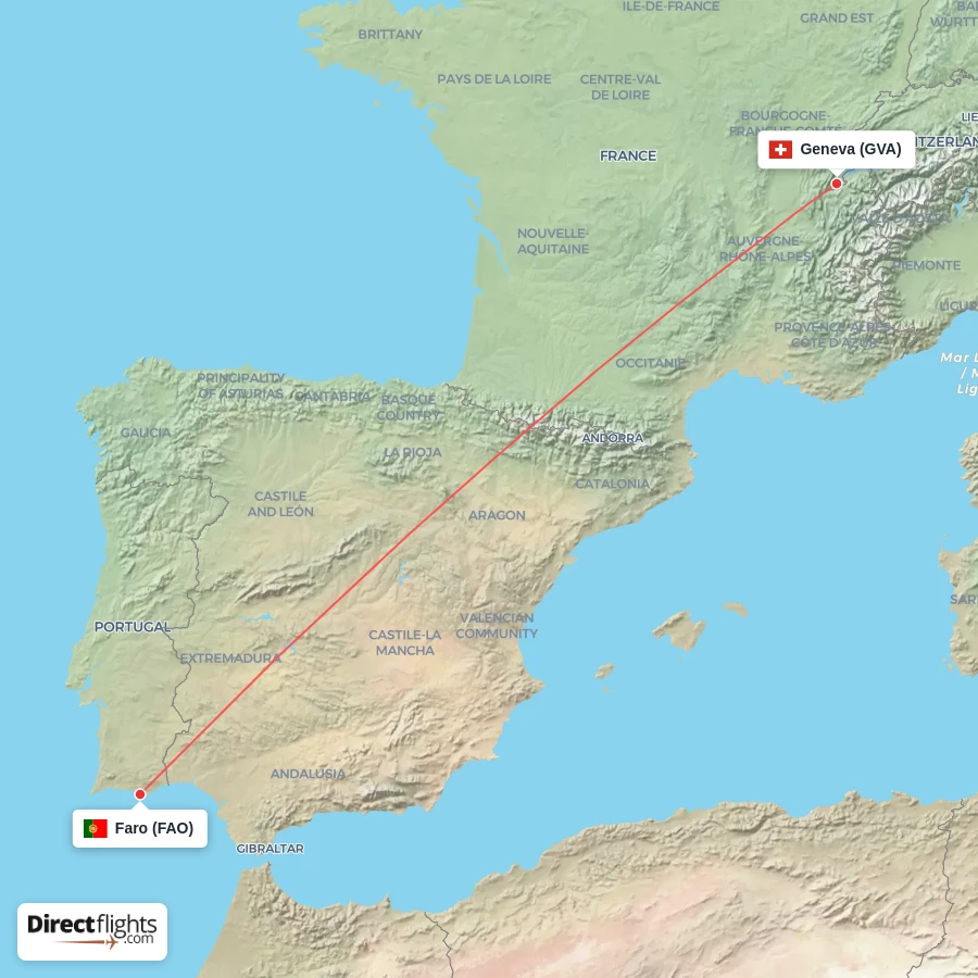 GVA - FAO route map