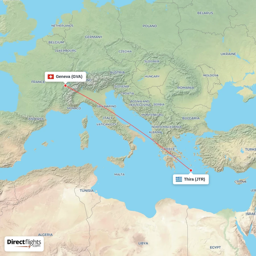 GVA - JTR route map