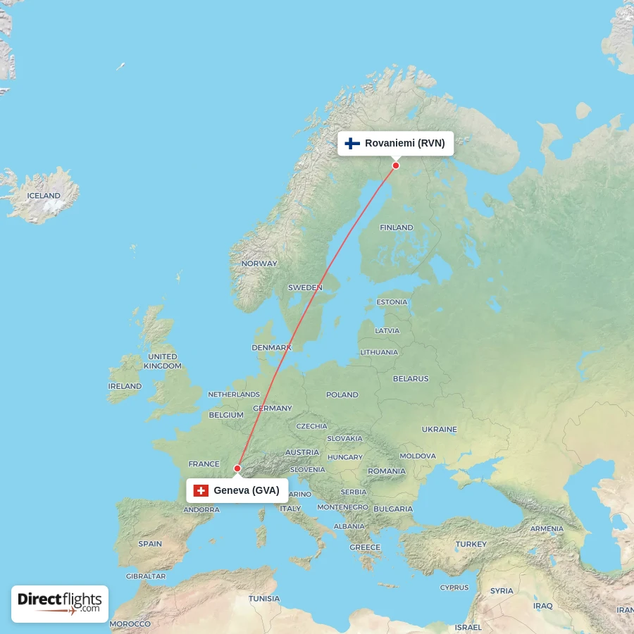 GVA - RVN route map
