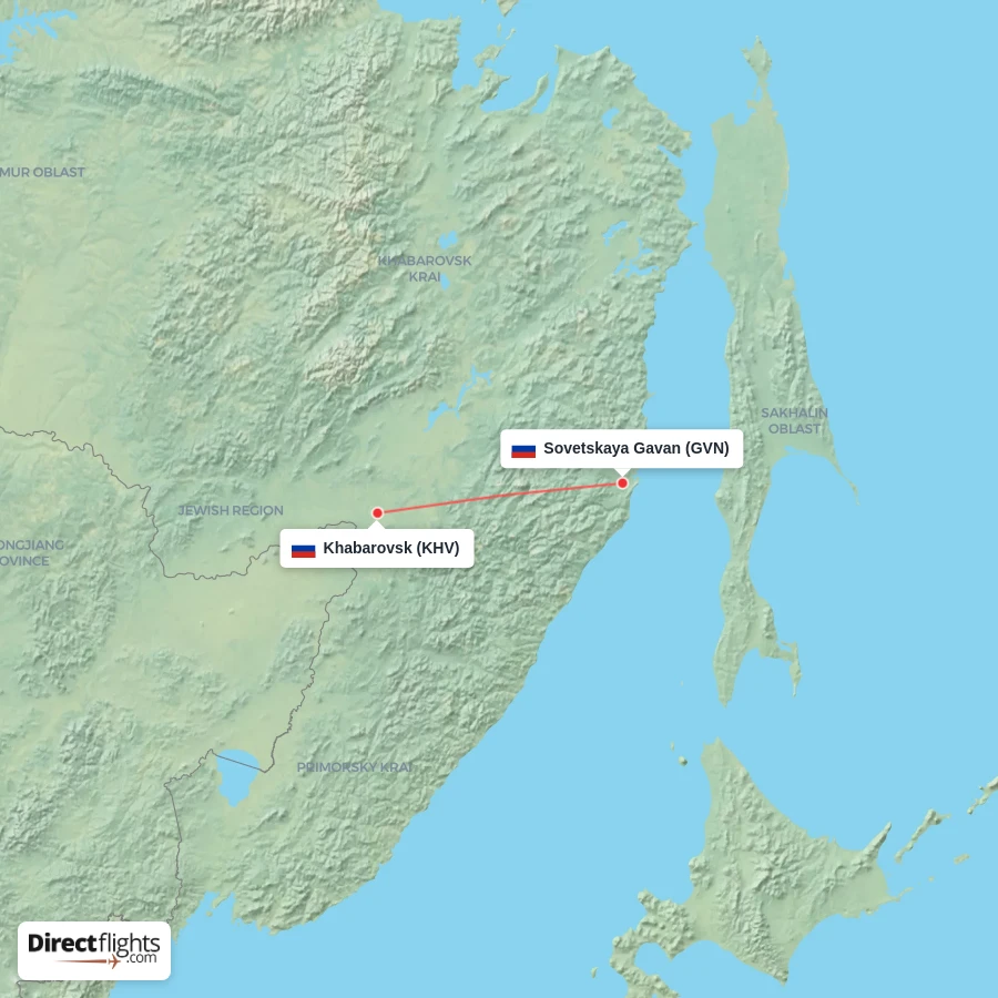 GVN - KHV route map