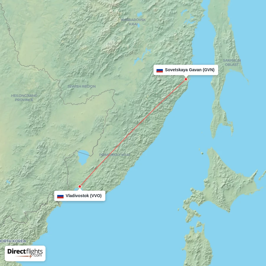 GVN - VVO route map