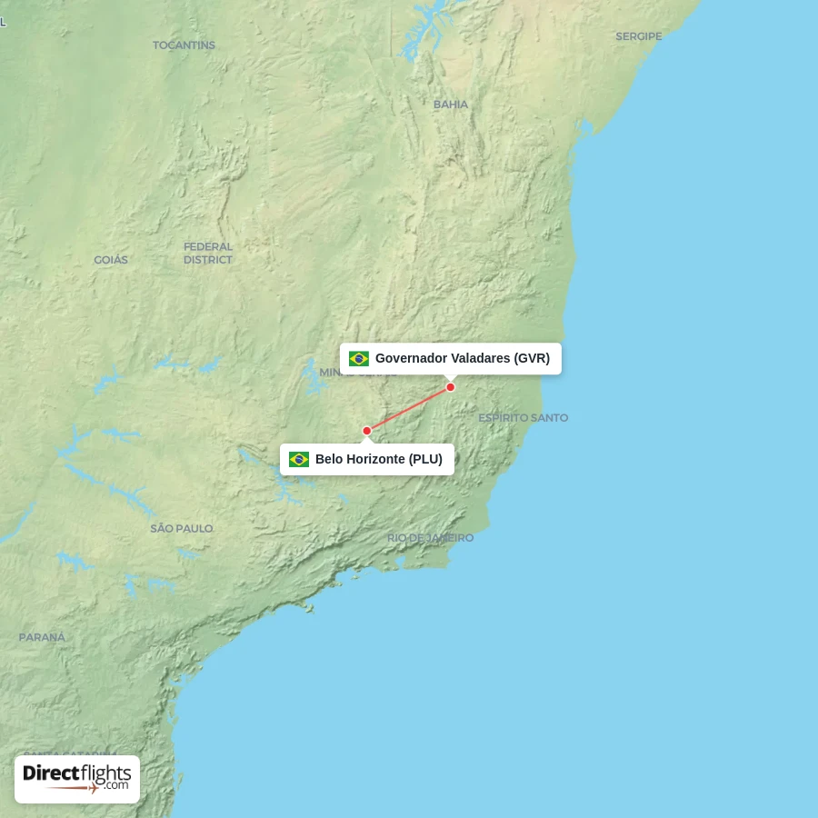 GVR - PLU route map