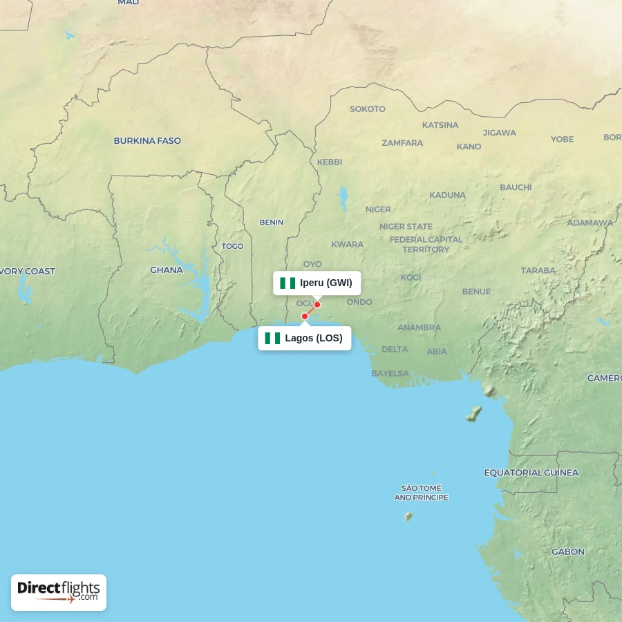 GWI - LOS route map