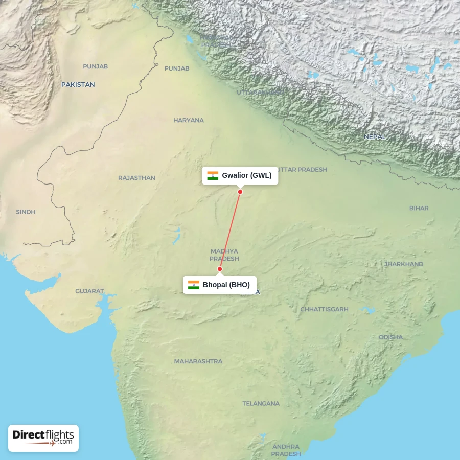 GWL - BHO route map