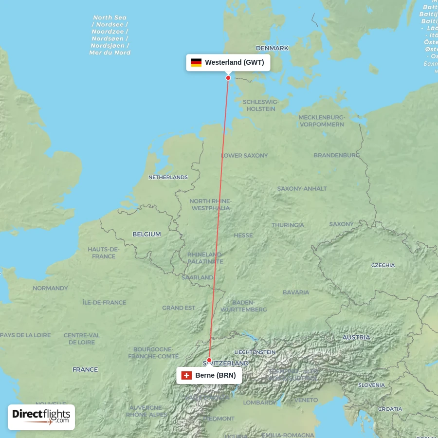 GWT - BRN route map