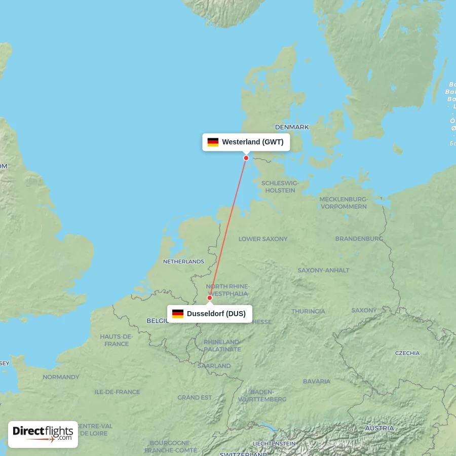 GWT - DUS route map
