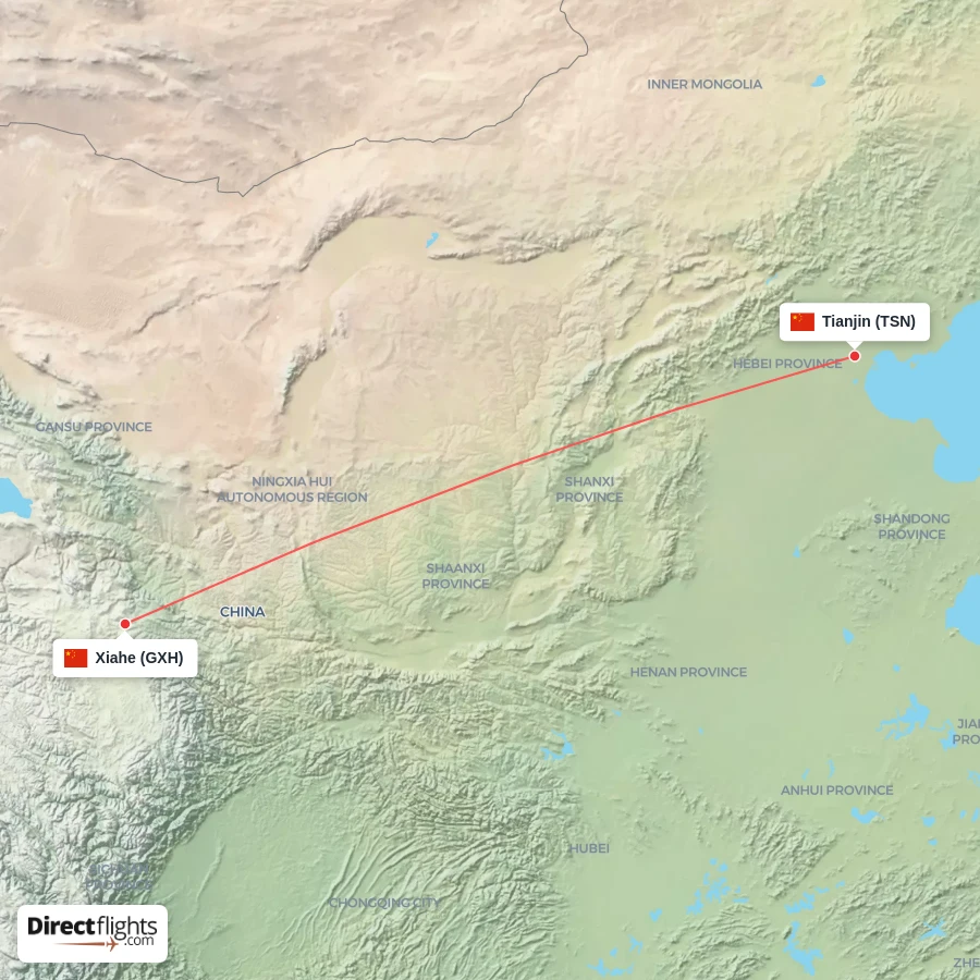 GXH - TSN route map