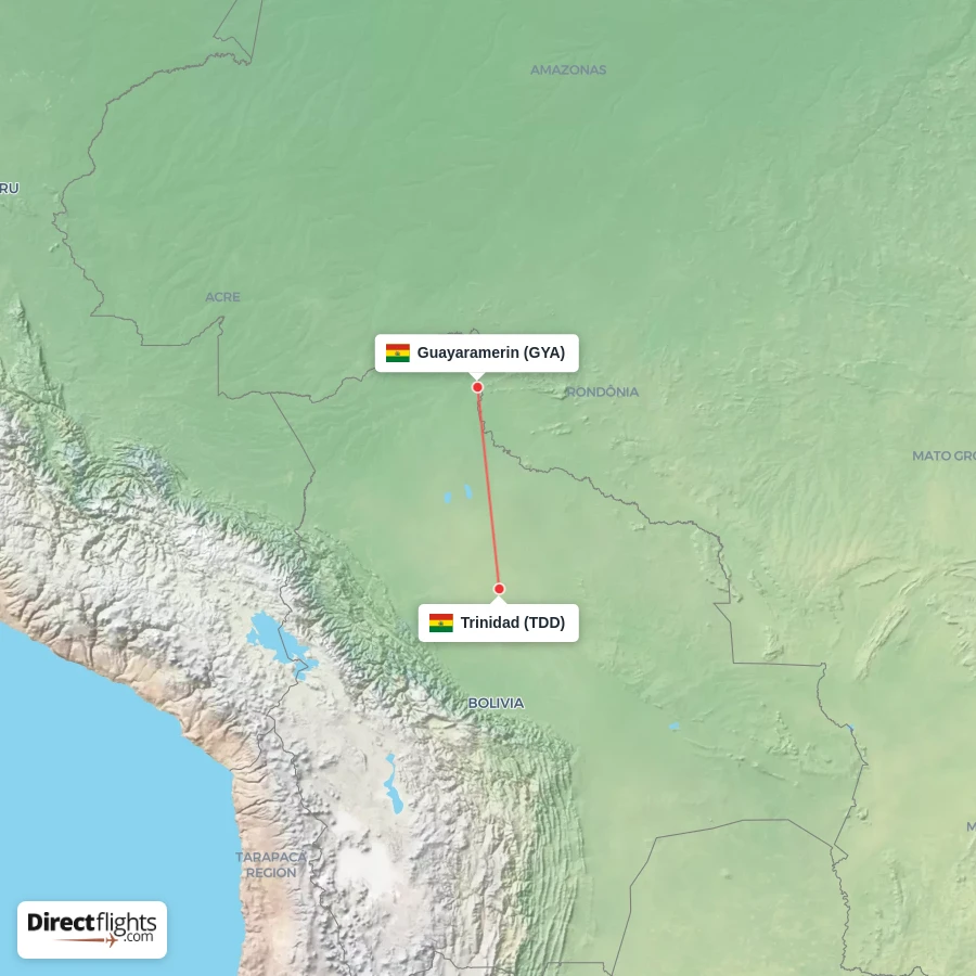 GYA - TDD route map