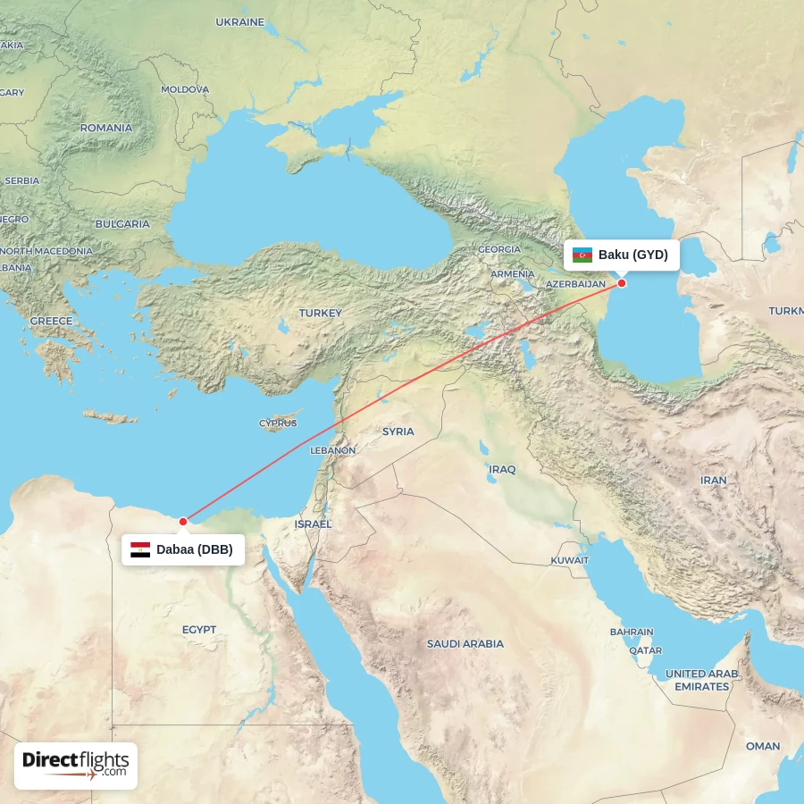 GYD - DBB route map