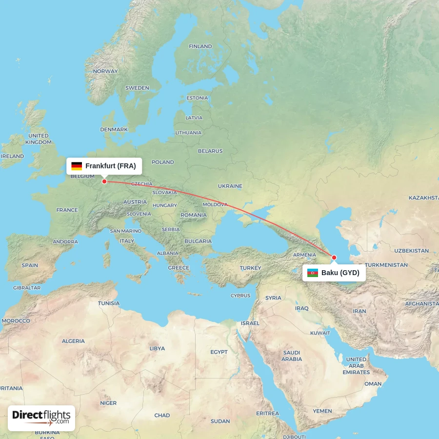 GYD - FRA route map