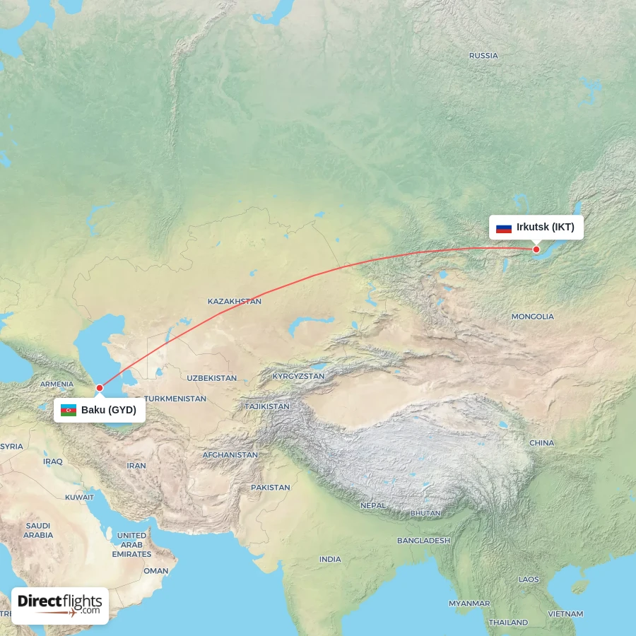 GYD - IKT route map