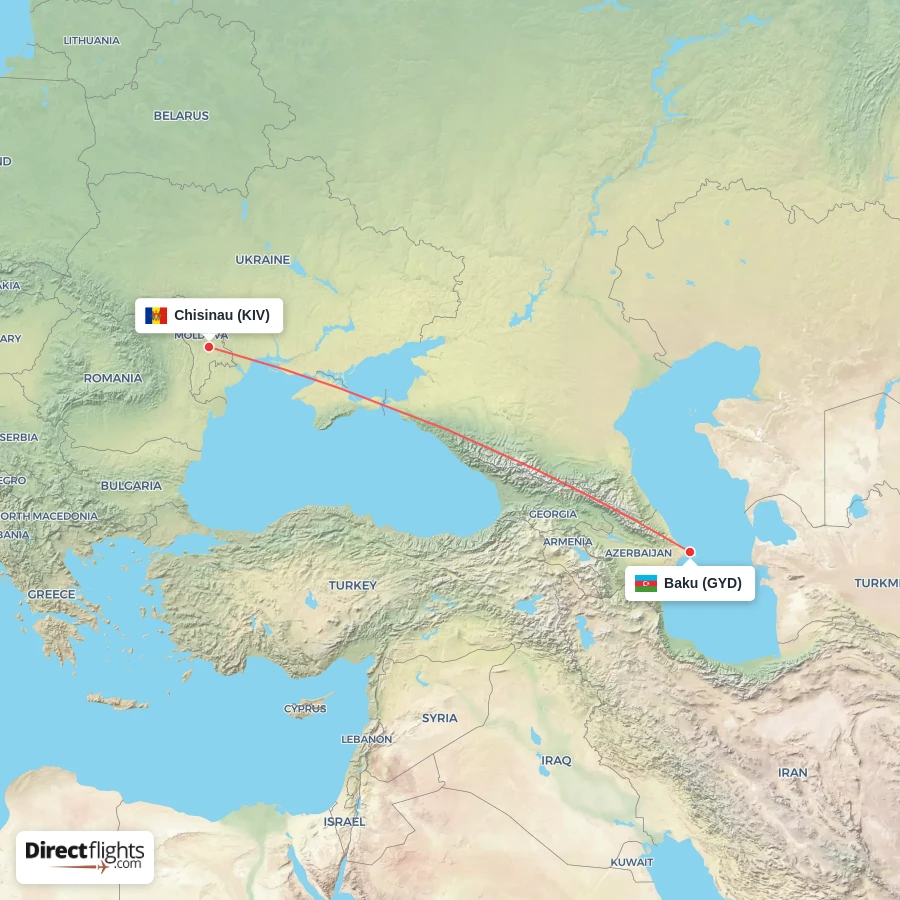 GYD - KIV route map