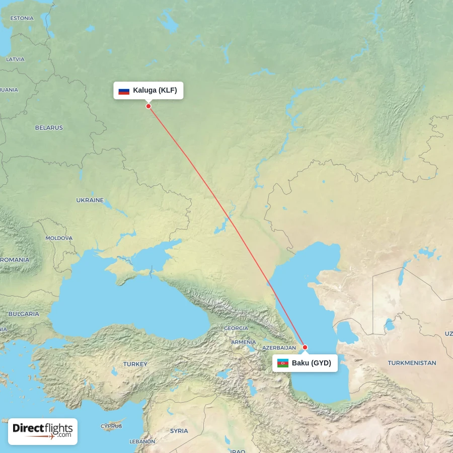GYD - KLF route map
