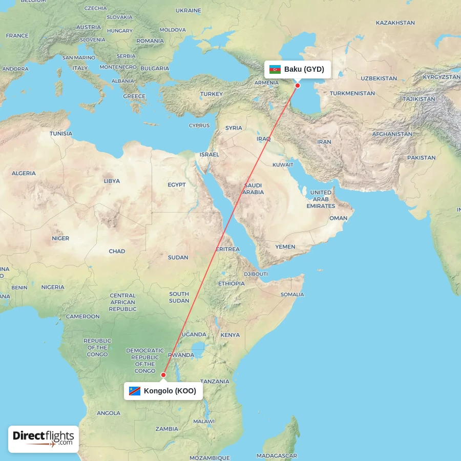 GYD - KOO route map