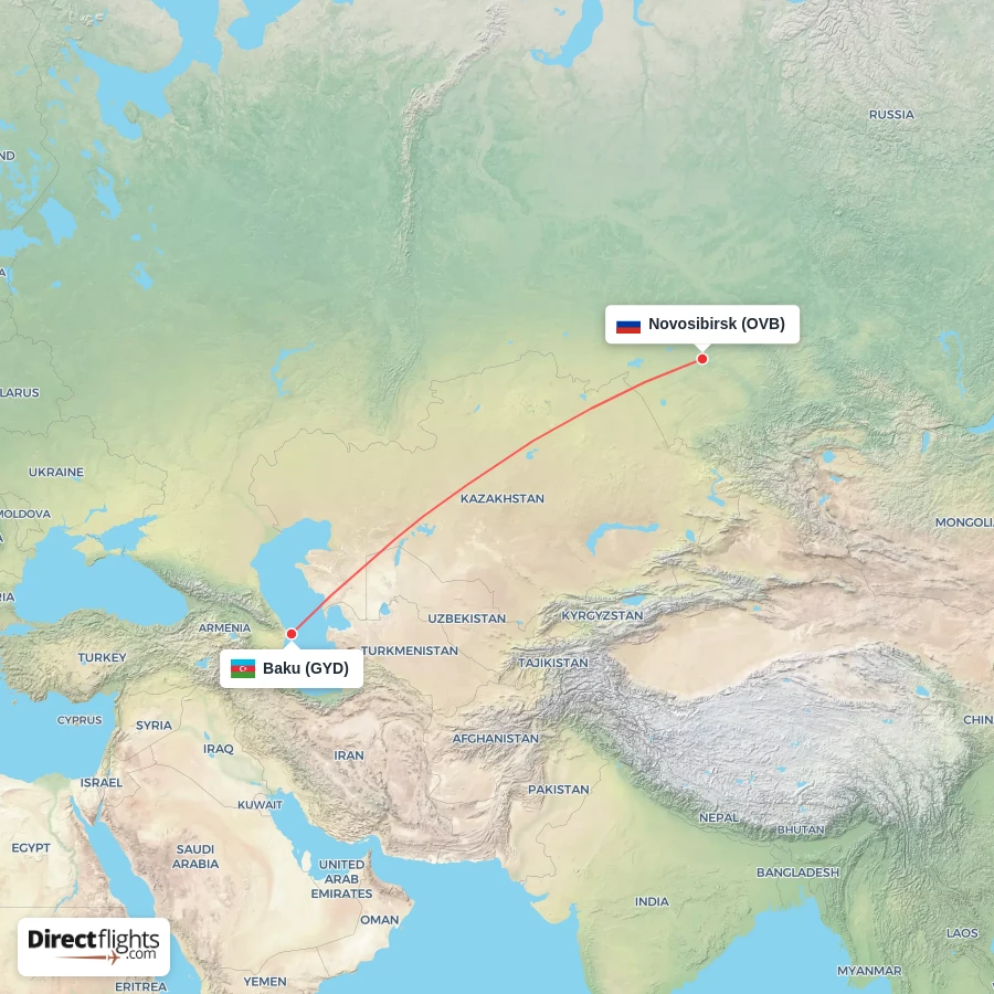 GYD - OVB route map