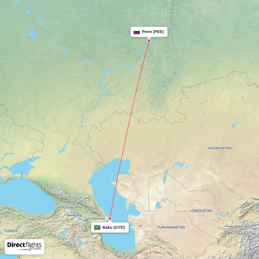 GYD - PEE route map