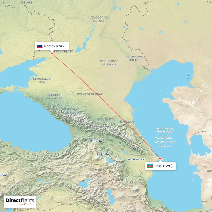 GYD - ROV route map
