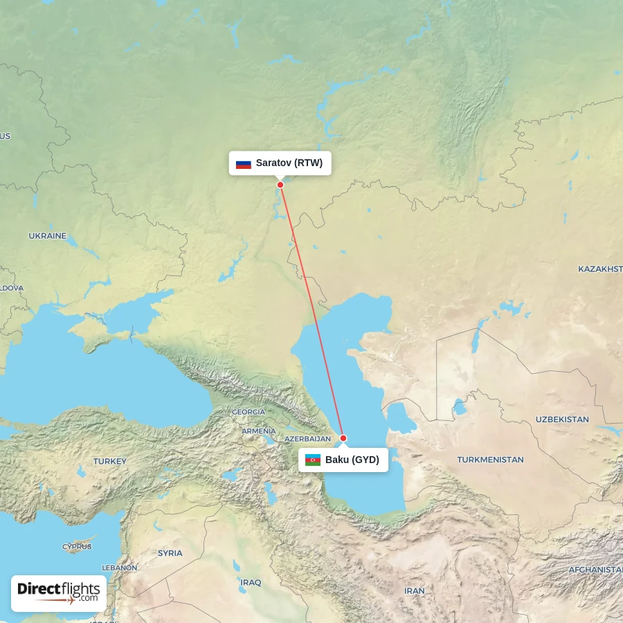 GYD - RTW route map
