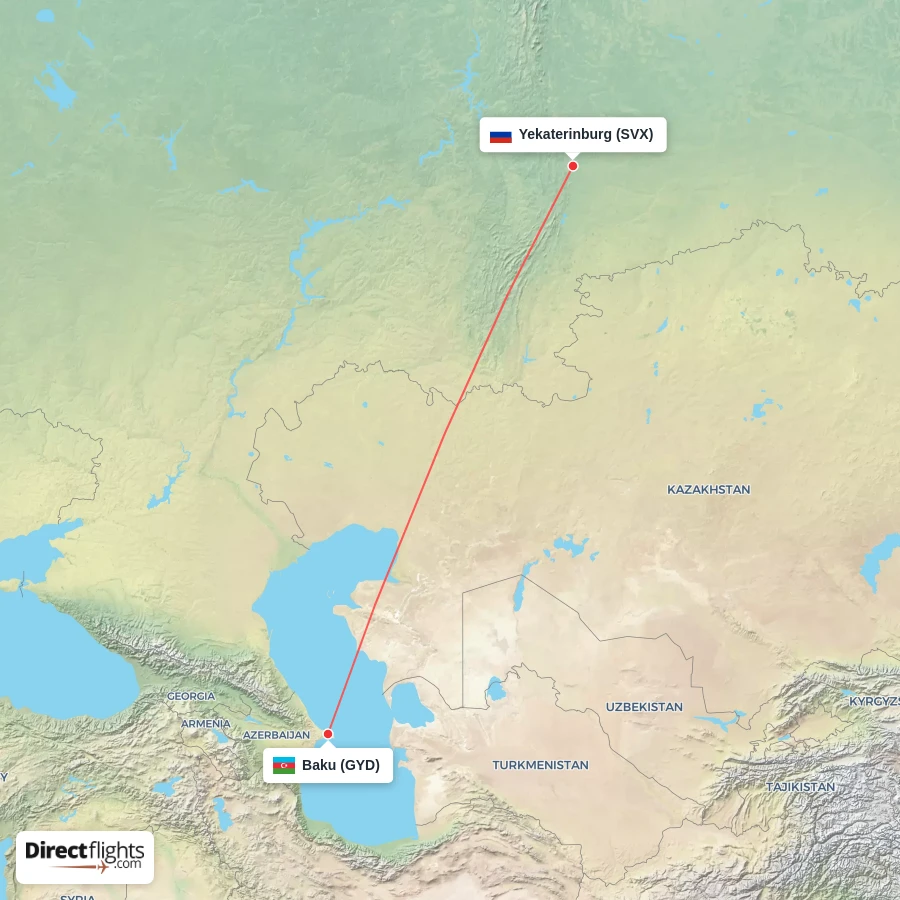 GYD - SVX route map