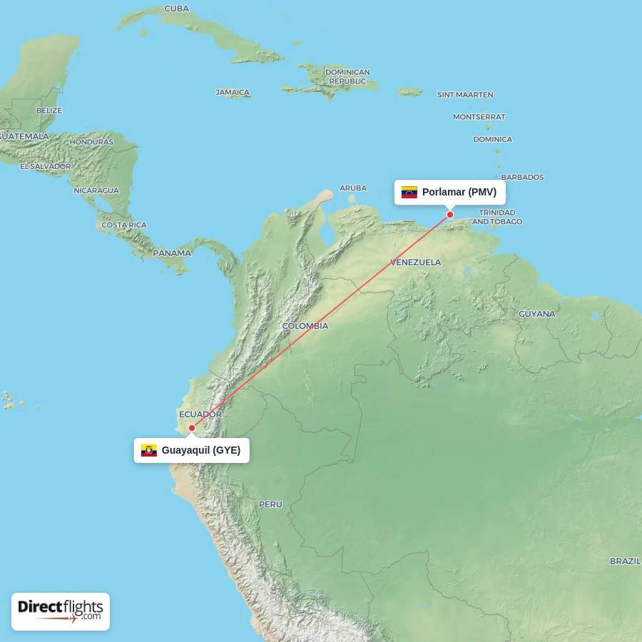 GYE - PMV route map