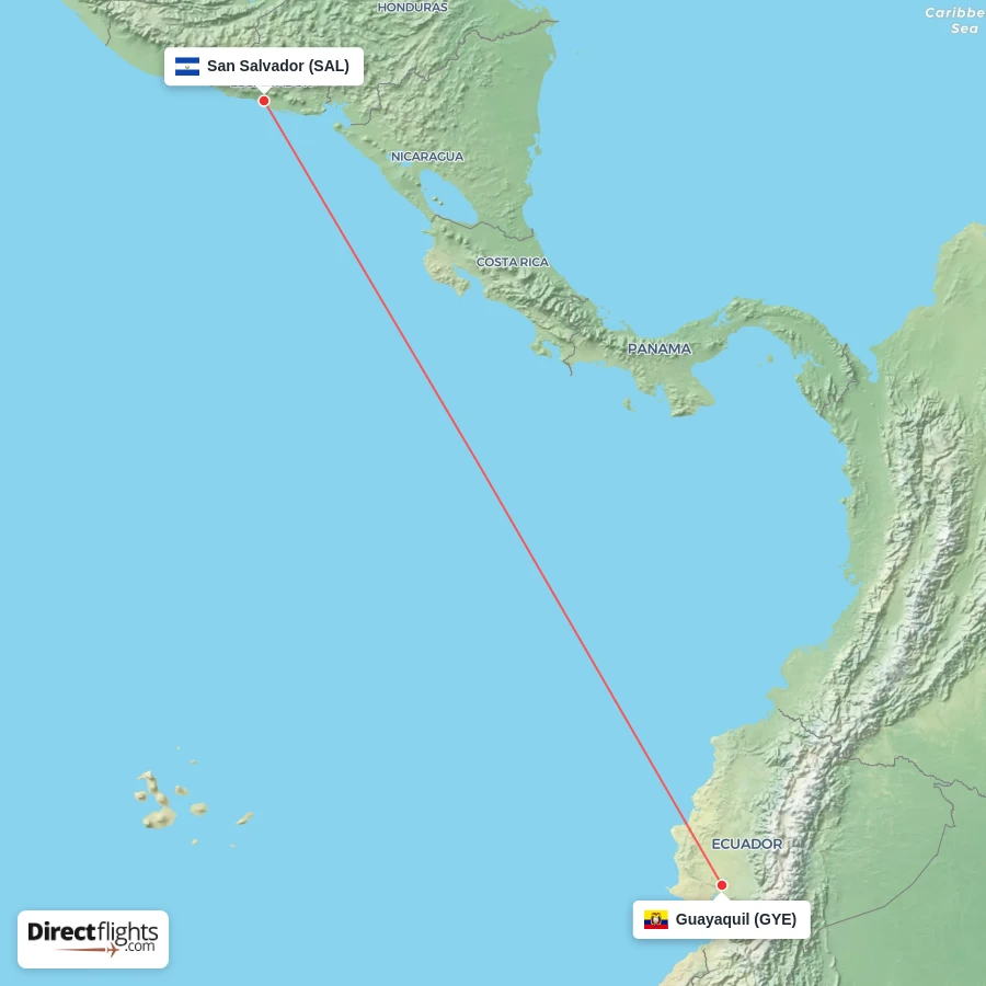 GYE - SAL route map