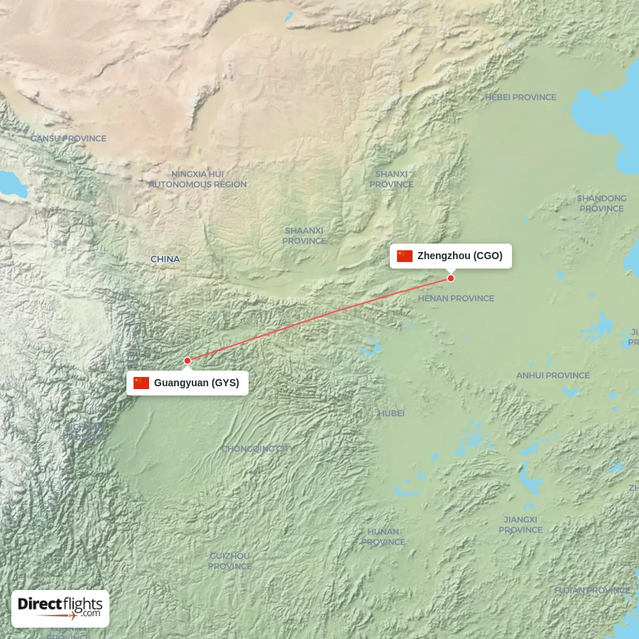 GYS - CGO route map