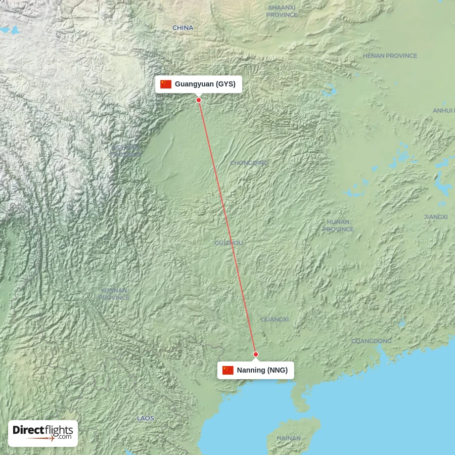 GYS - NNG route map
