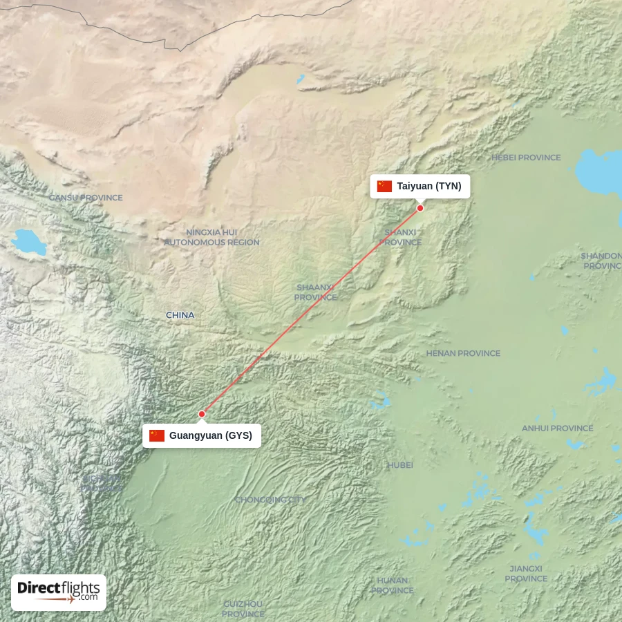 GYS - TYN route map