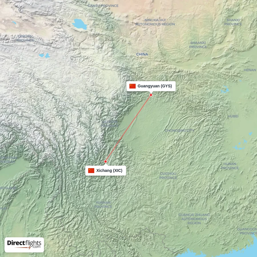 GYS - XIC route map