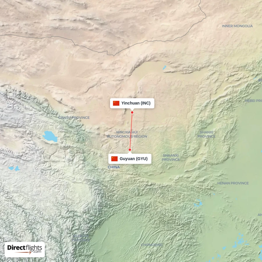 GYU - INC route map