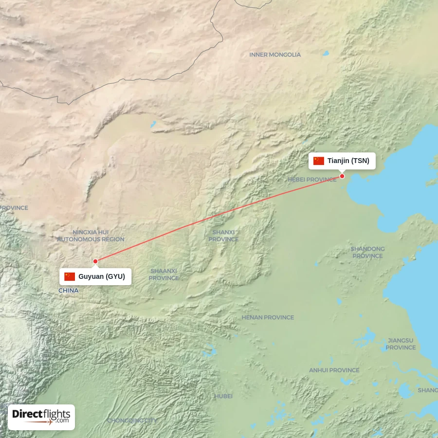 GYU - TSN route map