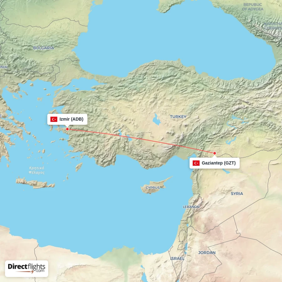 GZT - ADB route map