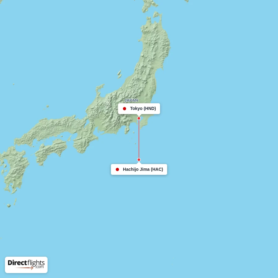 HAC - HND route map